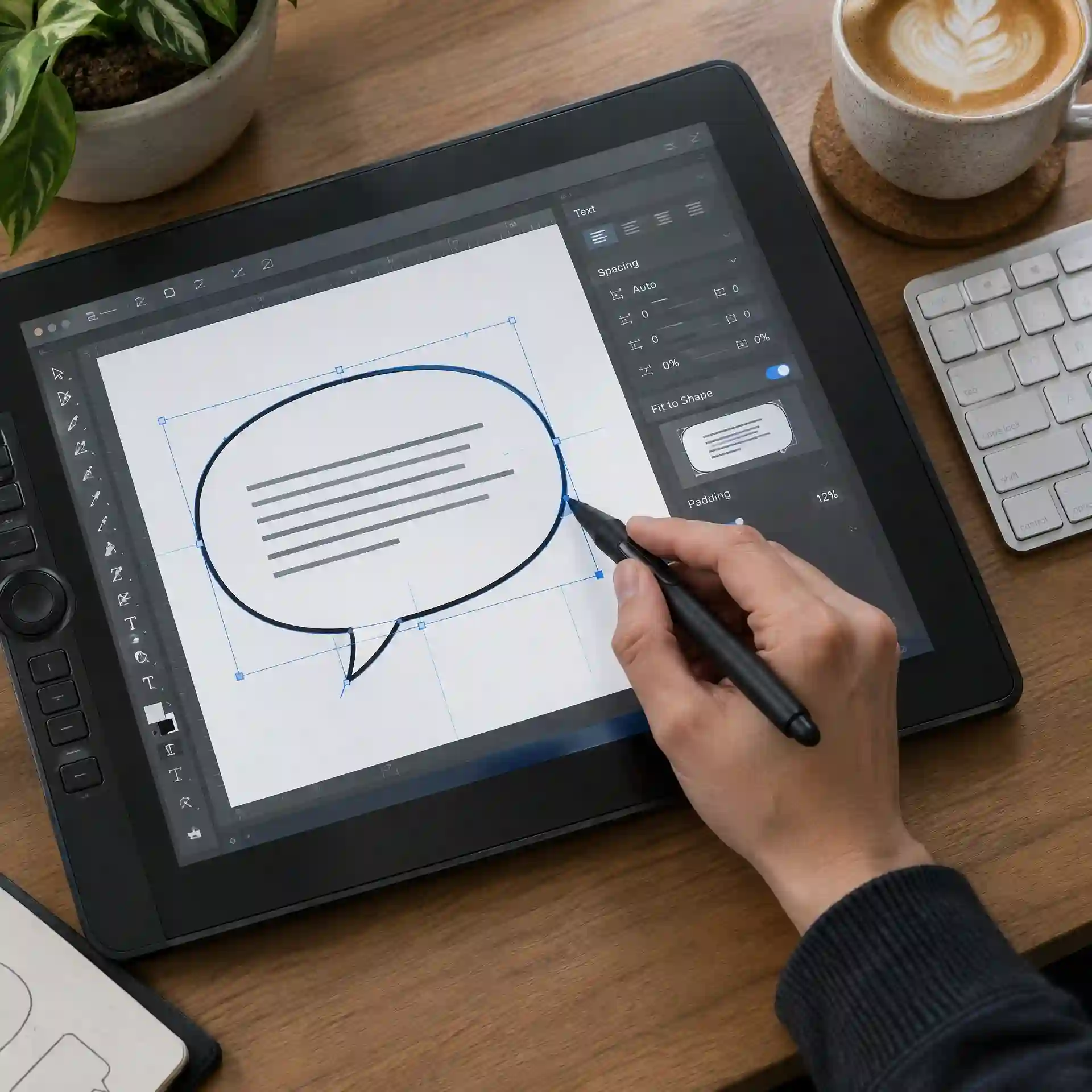 Illustration accompanying what is manhwa, exploring source preparation, dialogue translation, editing, and typesetting to preserve character voices and readable speech bubbles across comic panels.