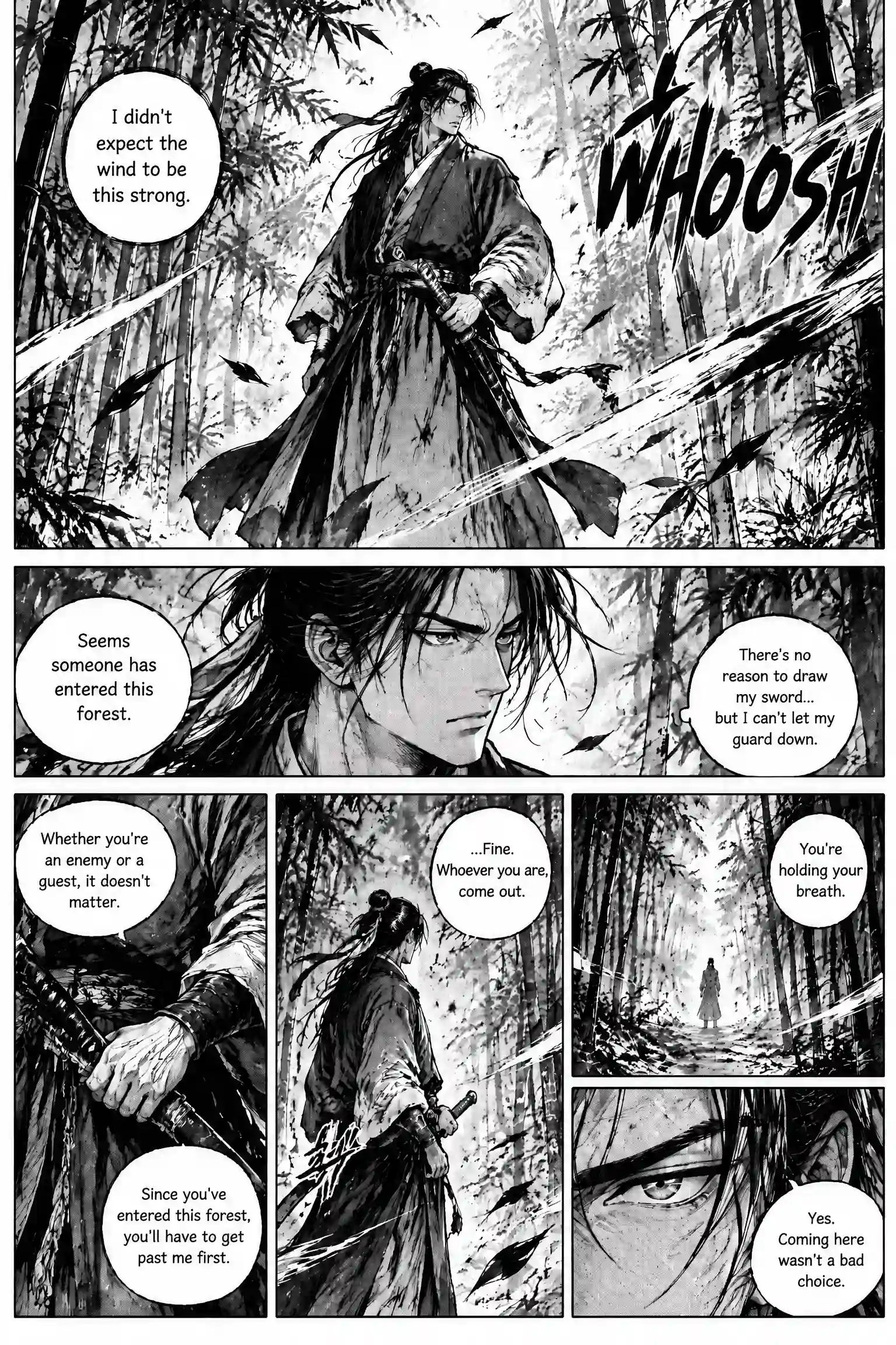 格字漫画翻译器完成翻译后的连载漫画页面，保持角色语气、系列术语、人物表情、分镜节奏和前后一致的本地化对白。