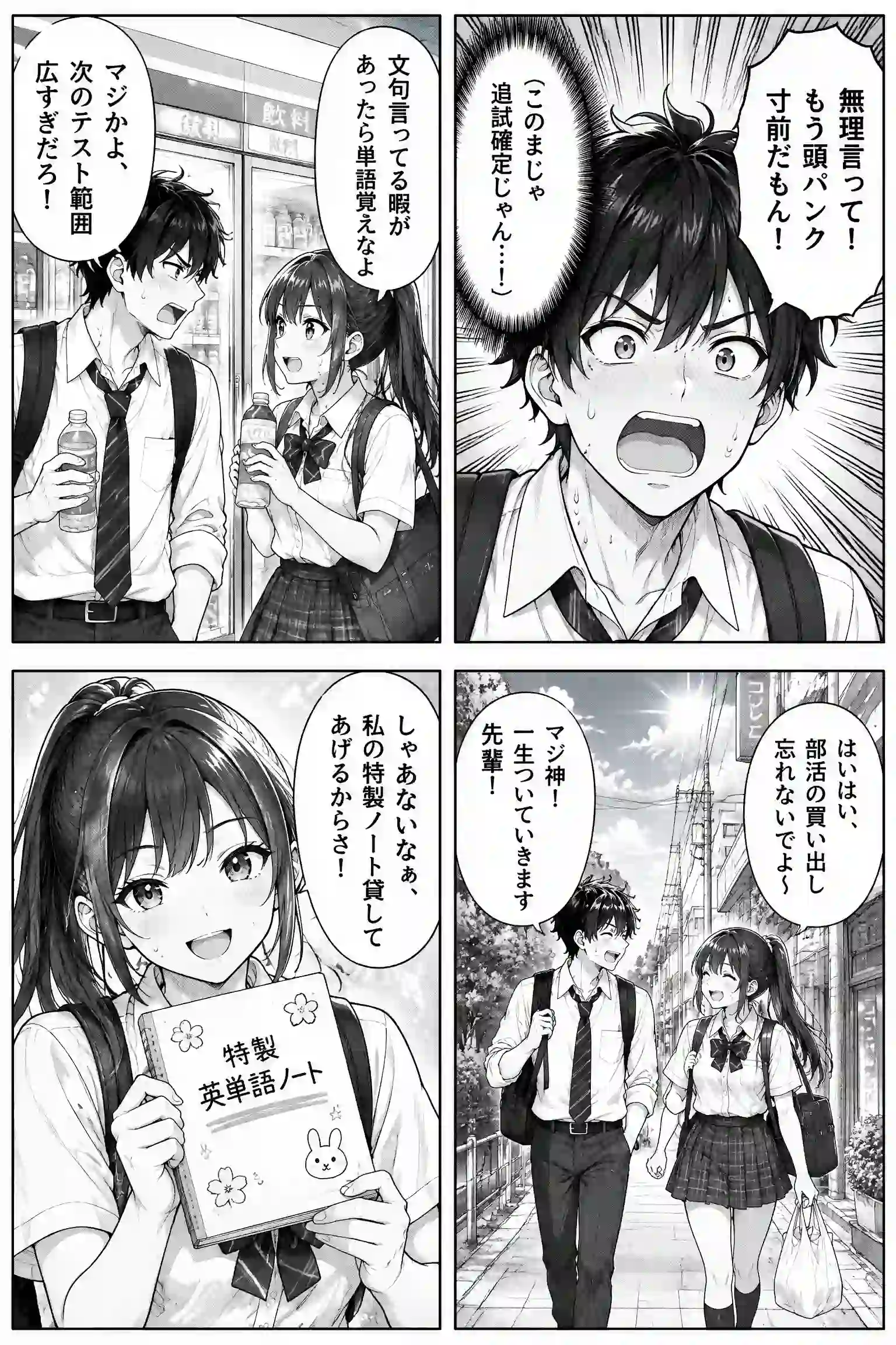 格字漫画翻译器展示原始漫画与译后页面对比，在保留分镜、气泡、人物表情和背景细节的同时完成自然流畅的文字本地化。