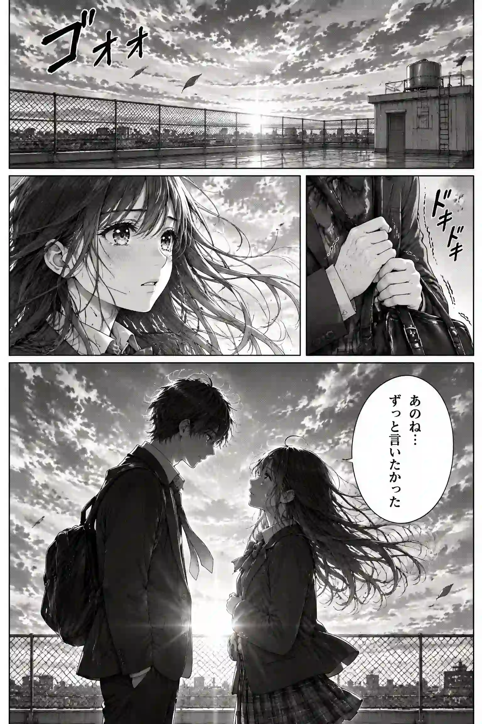 Colorize manga before image showing a detailed black-and-white page for flexible creative experimentation.