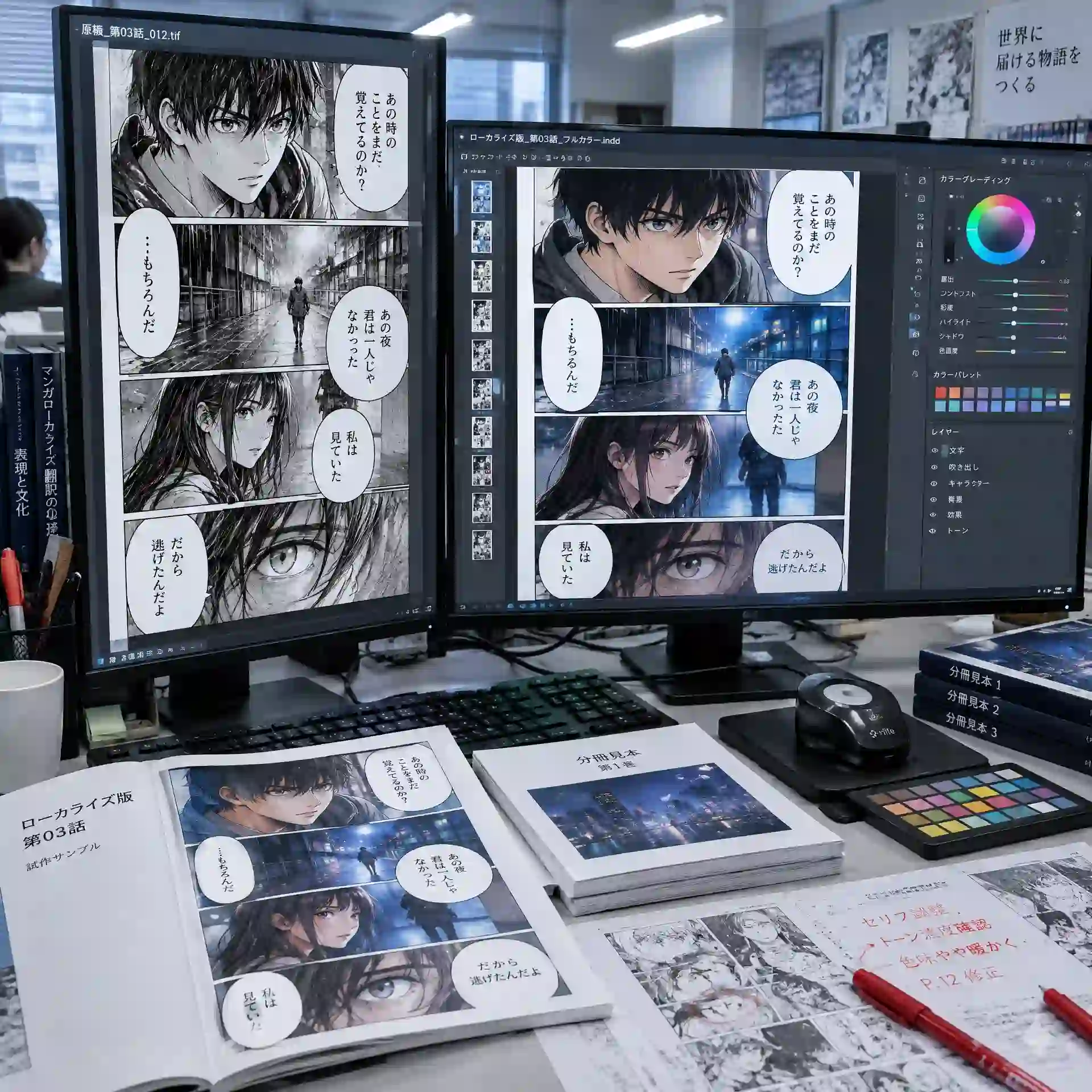 Colorize manga pages for localization previews, promotional banners, collector editions, and translated chapter marketing materials.